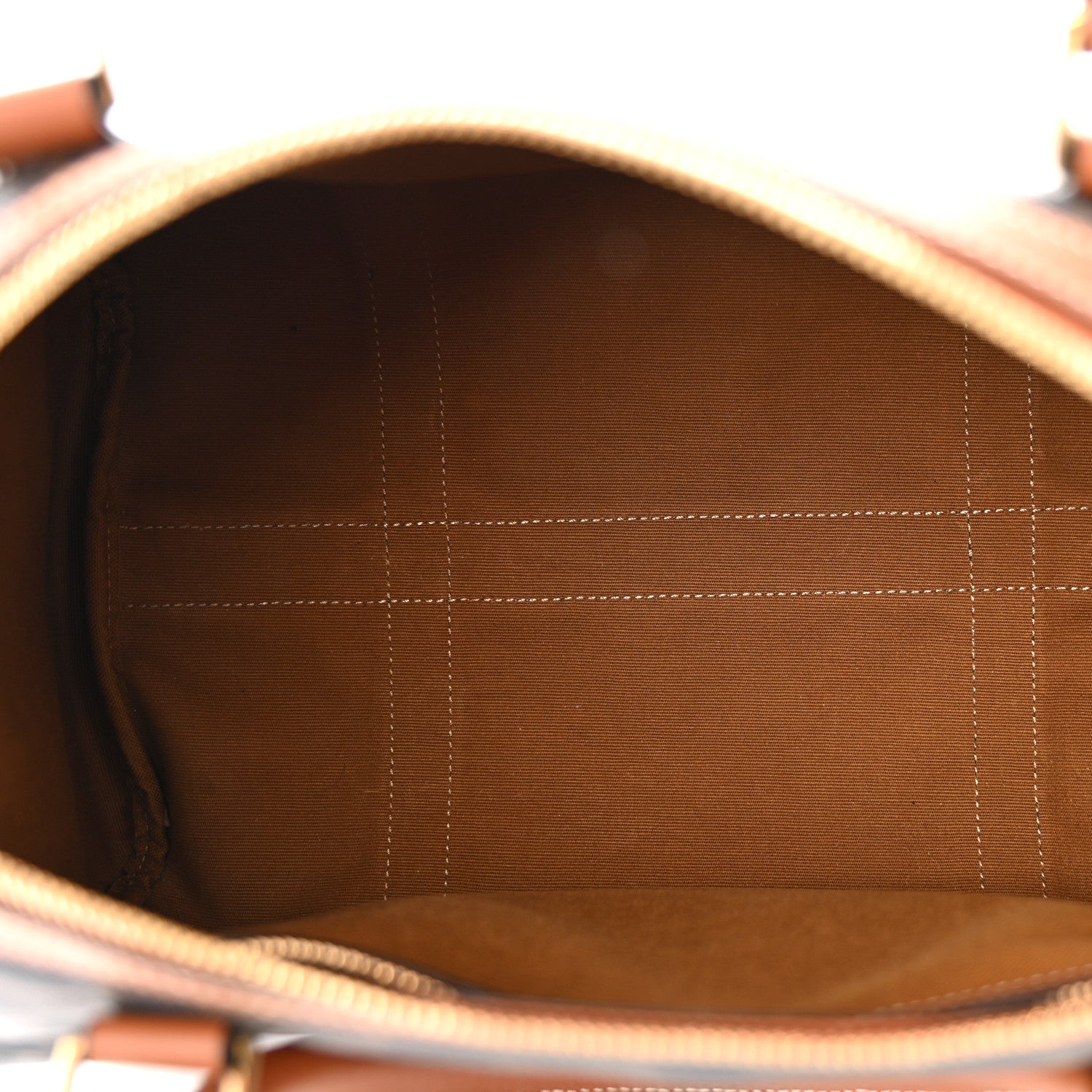 Celine Triomphe Canvas Calfskin Boston Bag Tan 5 of 16