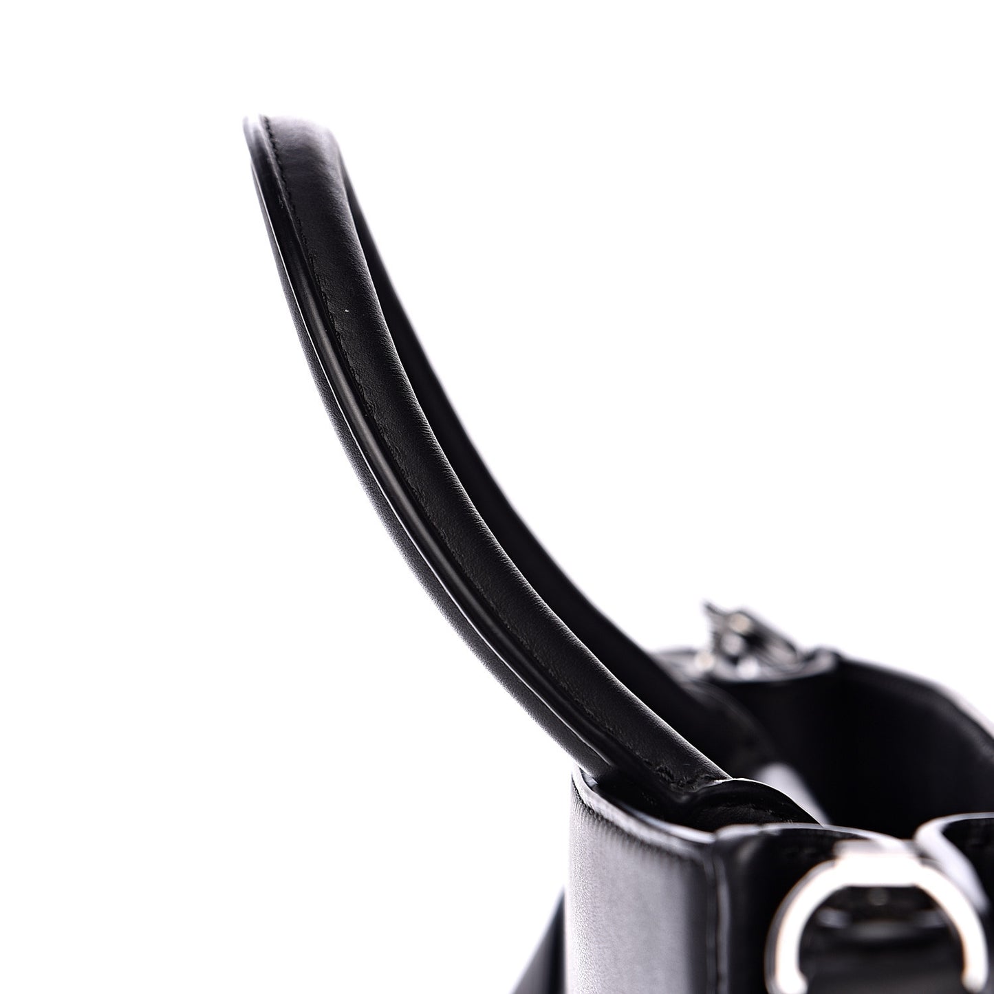 Smooth Calfskin Attica Chain Satchel Black
