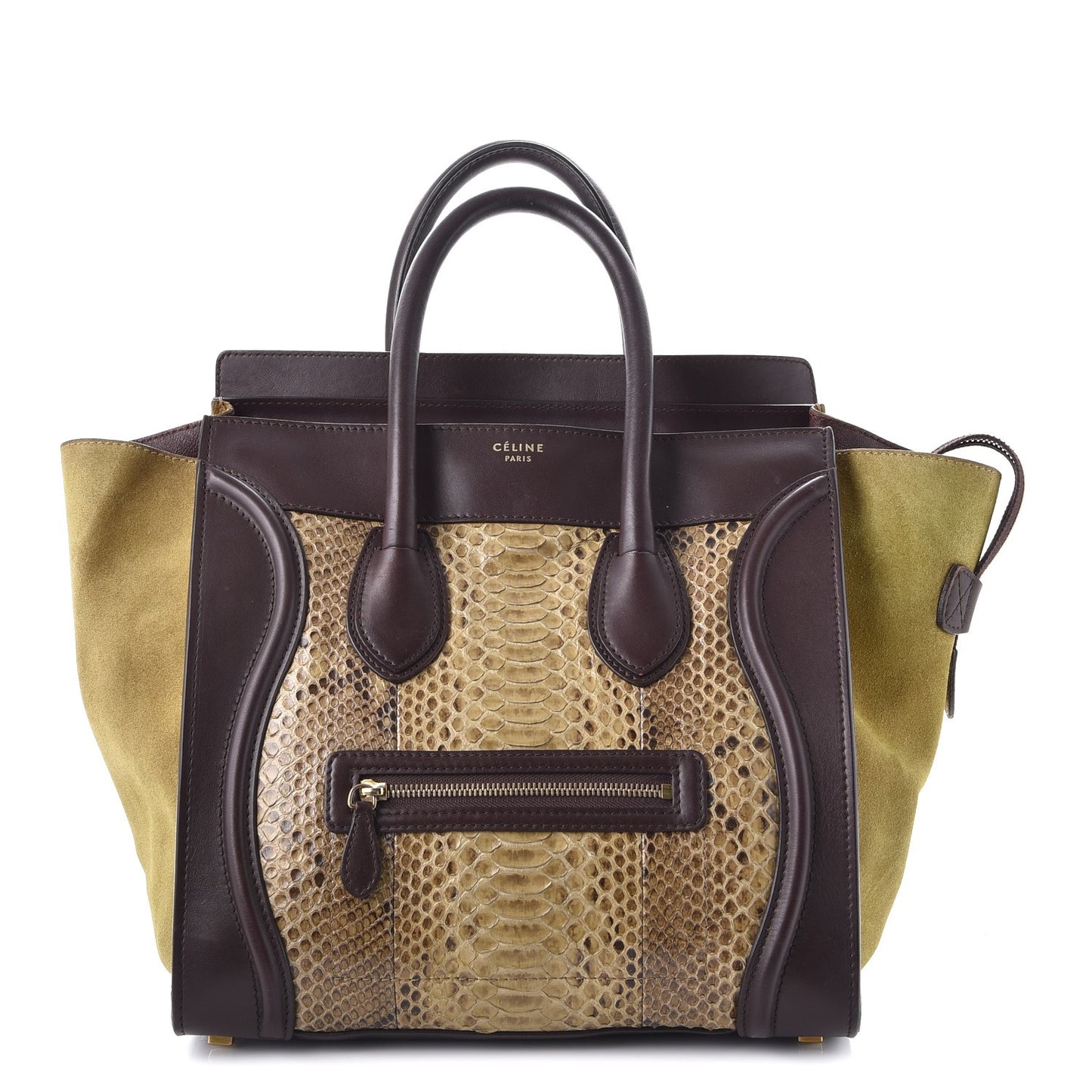 Python Smooth Calfskin Mini Luggage Natural