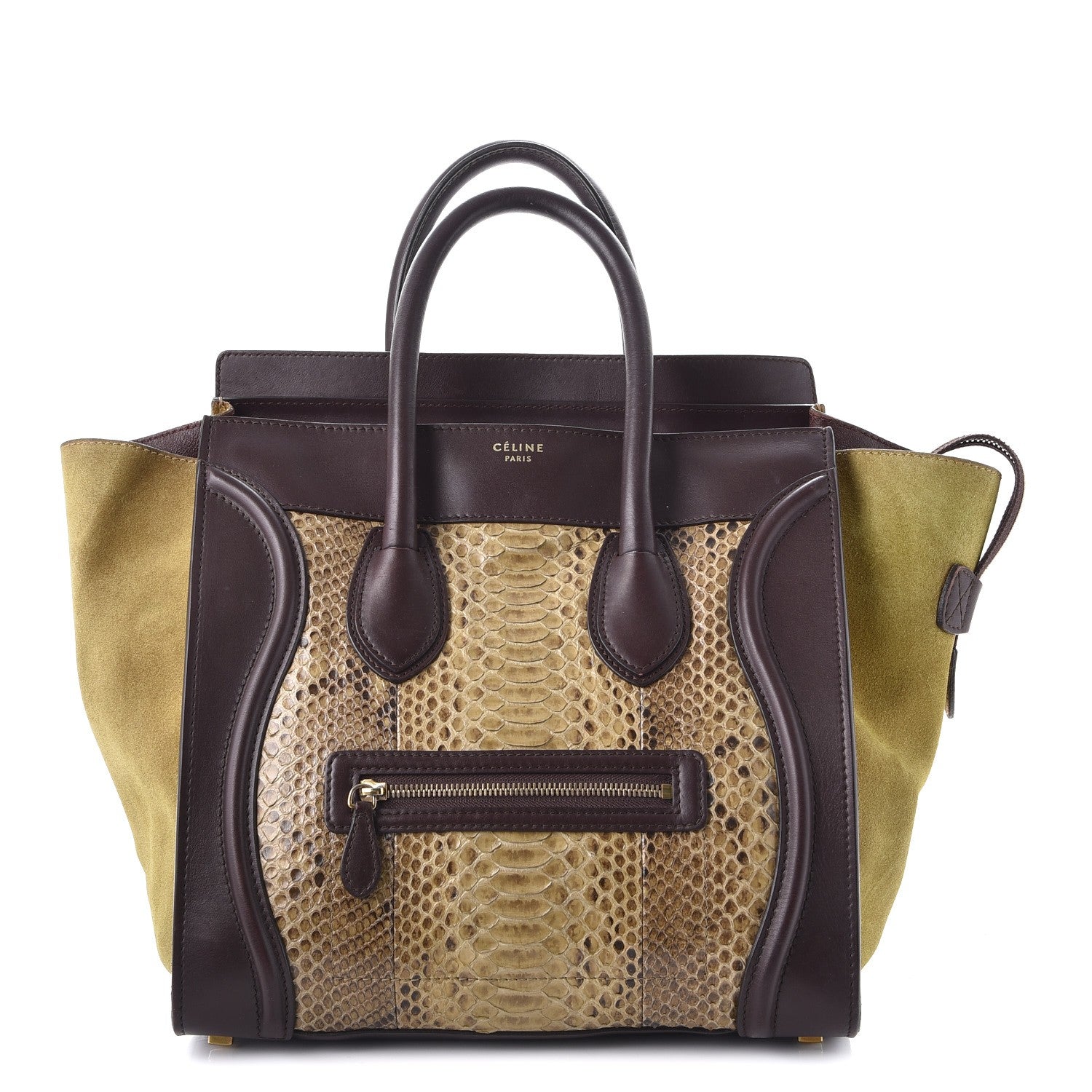 Celine Python Smooth Calfskin Mini Luggage Natural 1 of 10