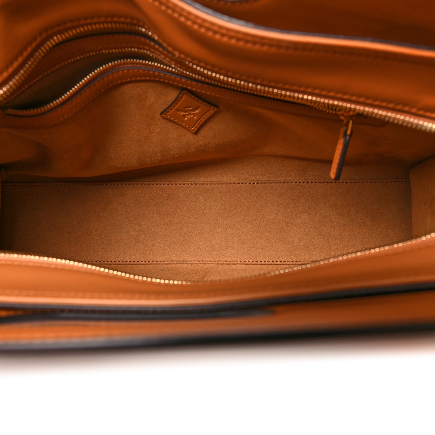 Visetos Calfskin Medium Diamond Tote Cognac