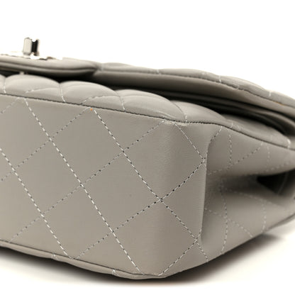 Chanel Lambskin Quilted Small Double Flap Grey 11 of 11