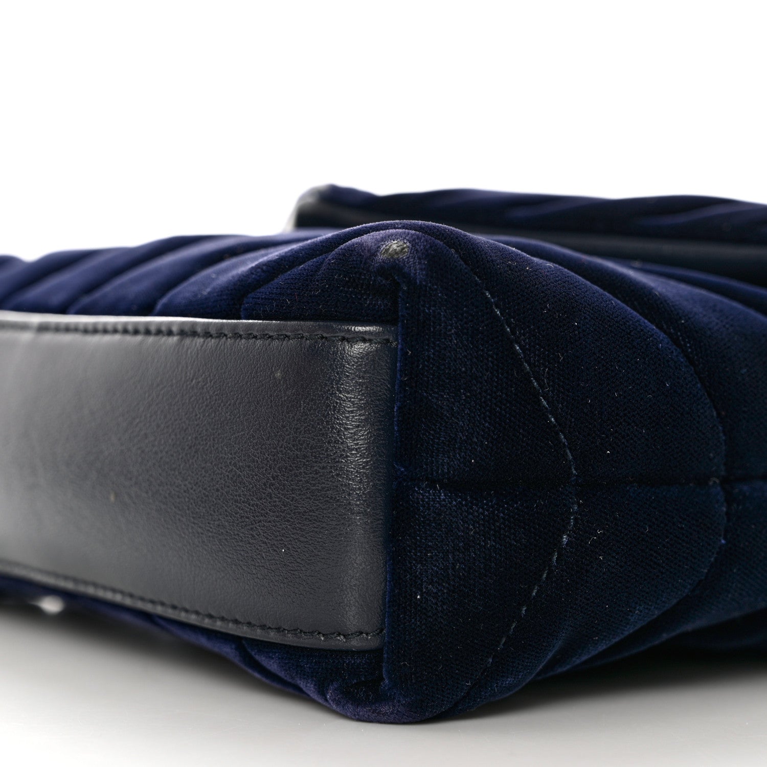 Saint Laurent Velvet Y Quilted Monogram Toy Loulou Crossbody Bag Deep Marine 11 of 14