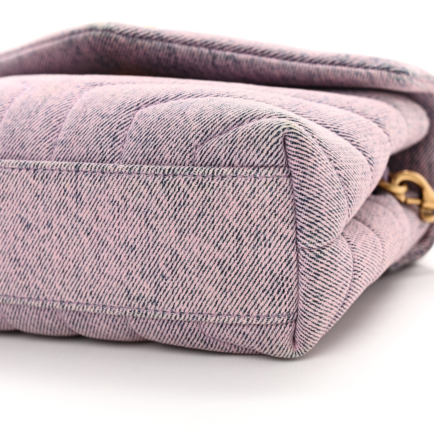 Saint Laurent Denim Y Quilted Monogram Toy Loulou Crossbody Bag Bleached Lilac 10 of 13