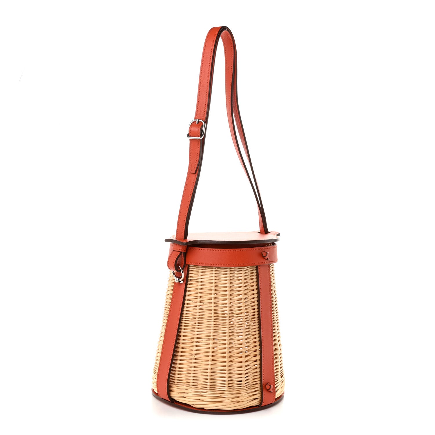 Hermes Swift Wicker Sac Farming Picnic Bag Naturel Terre Battue 3 of 9