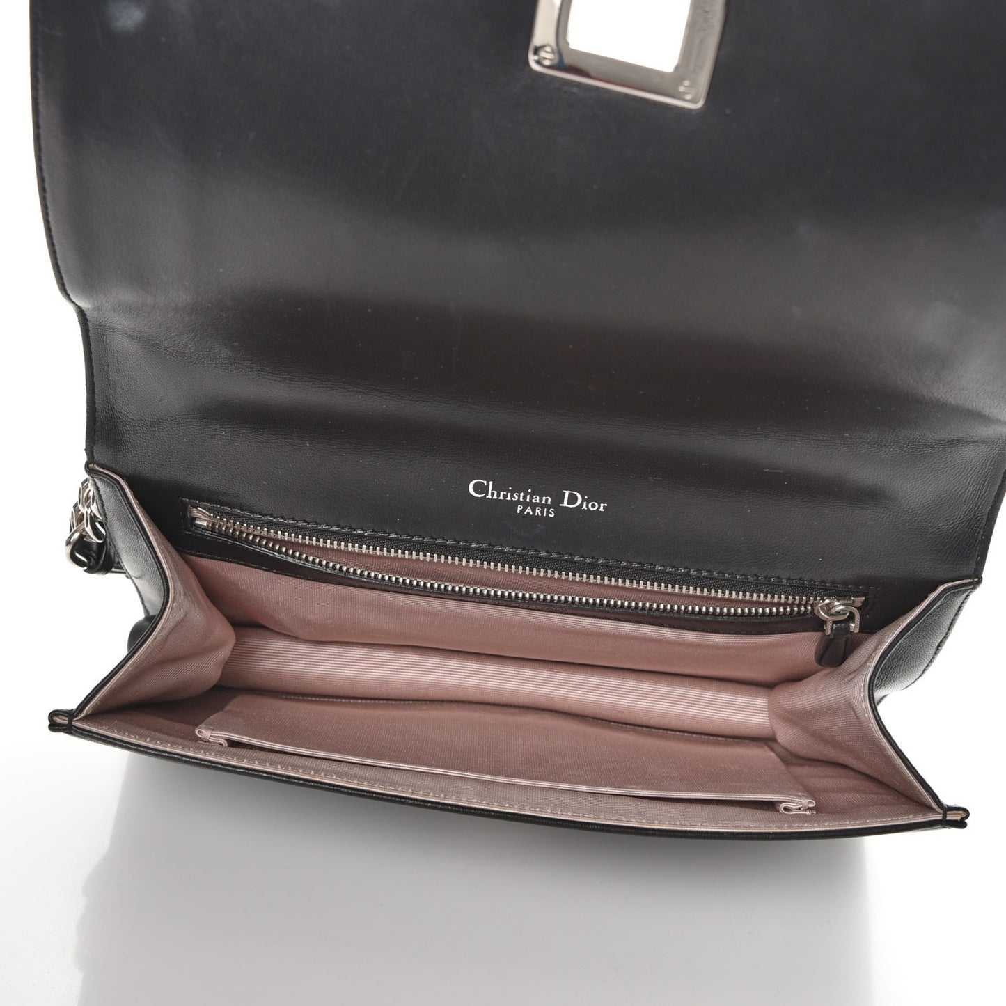 Lambskin Medium Diorama Flap Bag Black