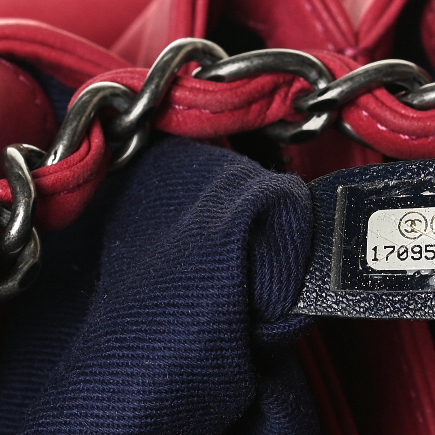 Chanel Iridescent Calfskin Quilted Just Mademoiselle Bowling Bag Red 6 of 8