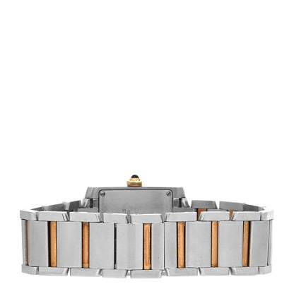 Cartier Stainless Steel 18K Yellow Gold 25mm Tank Francaise Quartz Watch 3 of 5