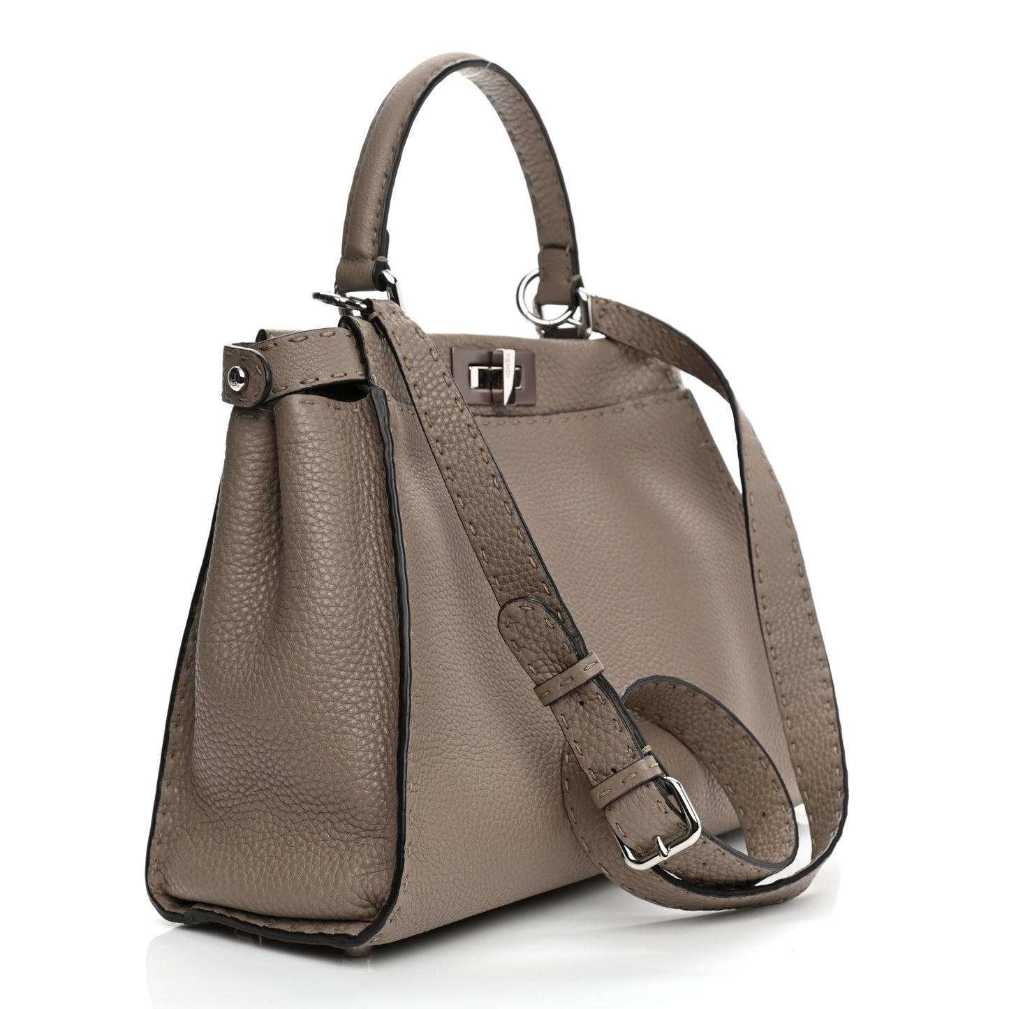 Cuoio Romano Selleria Medium Peekaboo Iconic Satchel Corda