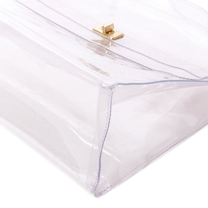 Hermes Vinyl Souvenir De L'Exposition Kelly Transparent 5 of 7