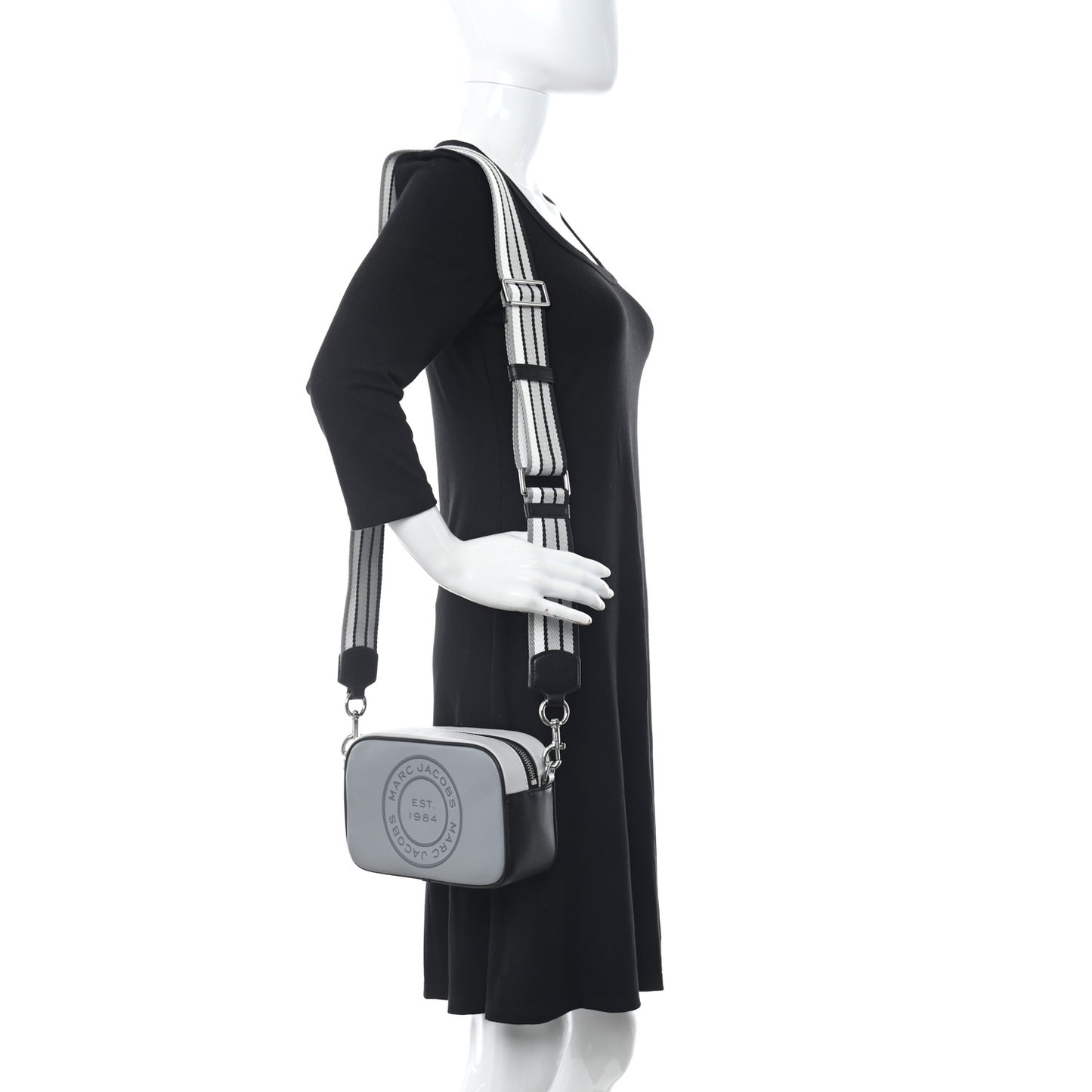 Calfskin Signet Flash Camera Bag Rock Gray