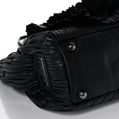 Valentino Garavani Nappa Pleated Petale Dome Tote Black 10 of 11