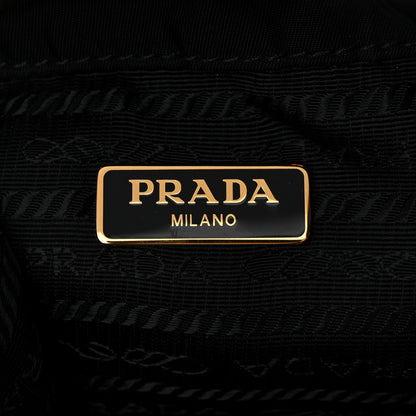 Prada Saffiano Tessuto Nylon Mini Bucket Crossbody Bag Black 6 of 10