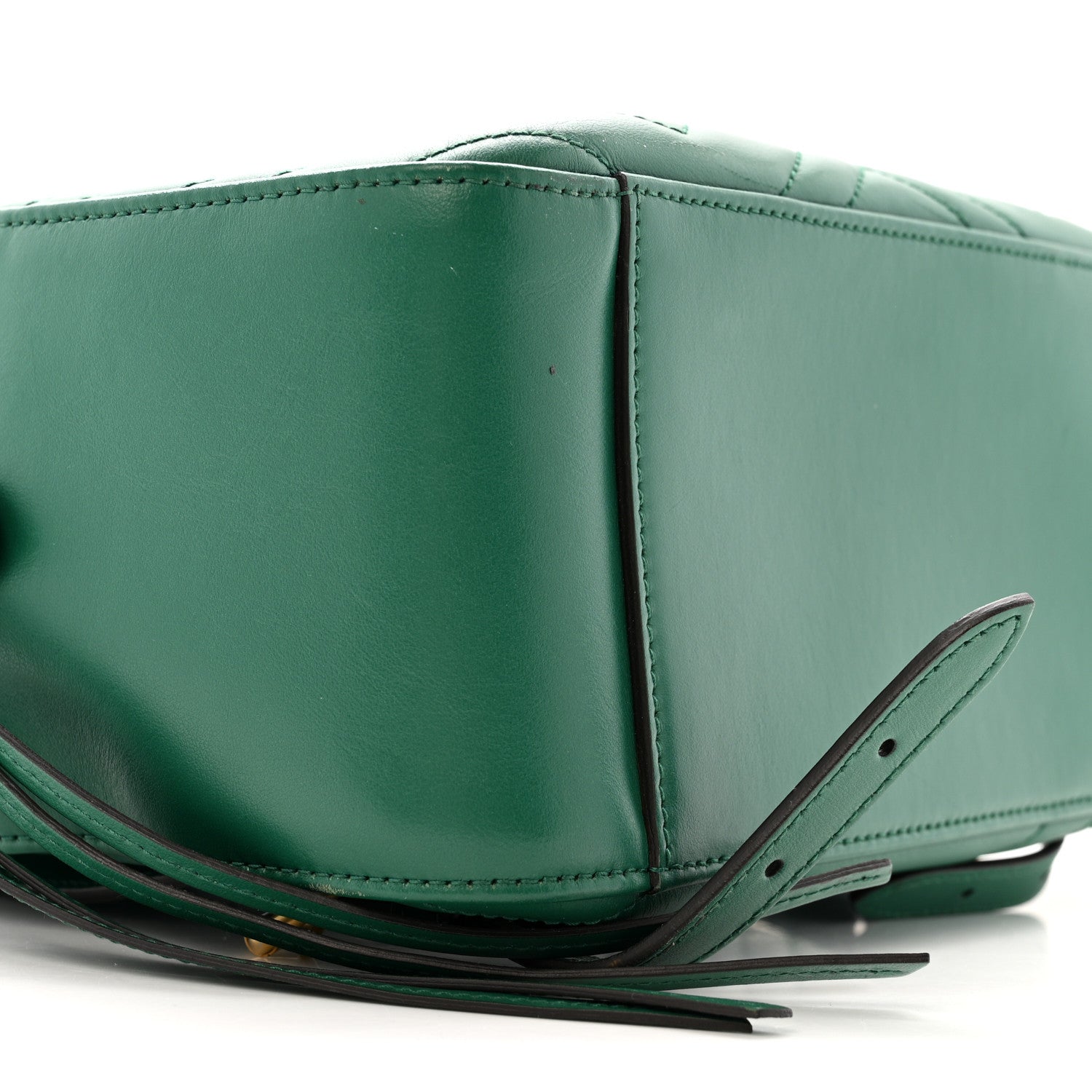 Gucci Calfskin Matelasse GG Marmont Dome Backpack Emerald Green 9 of 11