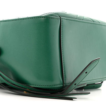 Gucci Calfskin Matelasse GG Marmont Dome Backpack Emerald Green 9 of 11