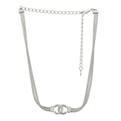 Chanel Metal Chain CC Choker Silver 3 of 5