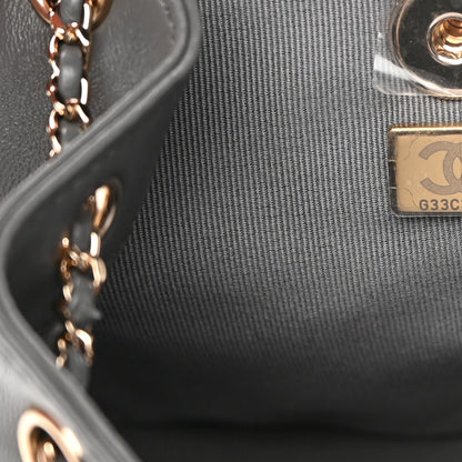 Chanel Lambskin Quilted Small Duma Drawstring Backpack Grey 6 of 11