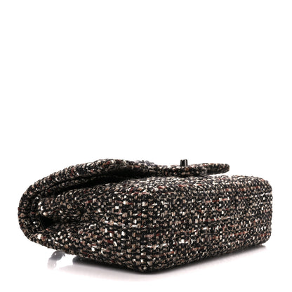 Chanel Tweed Quilted Medium Double Flap Brown 4 of 11