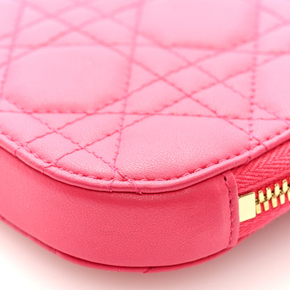 Christian Dior Lambskin Cannage Lady Dior Phone Holder Strawberry Pink 7 of 7
