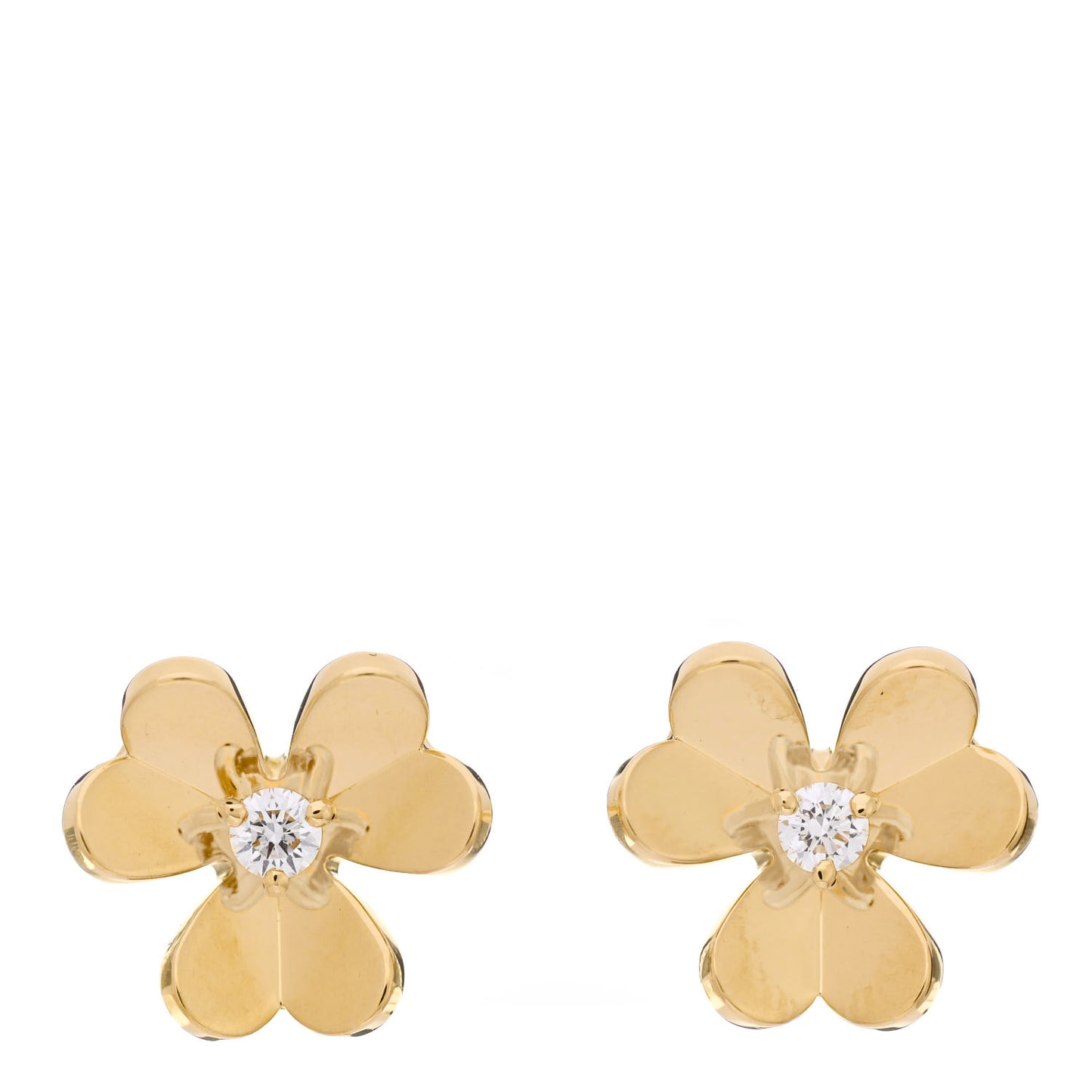 18K Yellow Gold Diamond Mini Frivole Earrings