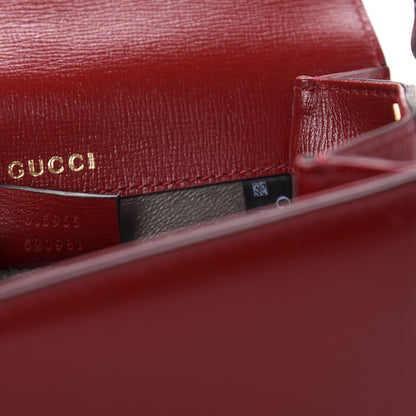 Gucci Azalea Calfskin Mini Sylvie 1969 Flap Messenger Bag New Cherry Red 10 of 11