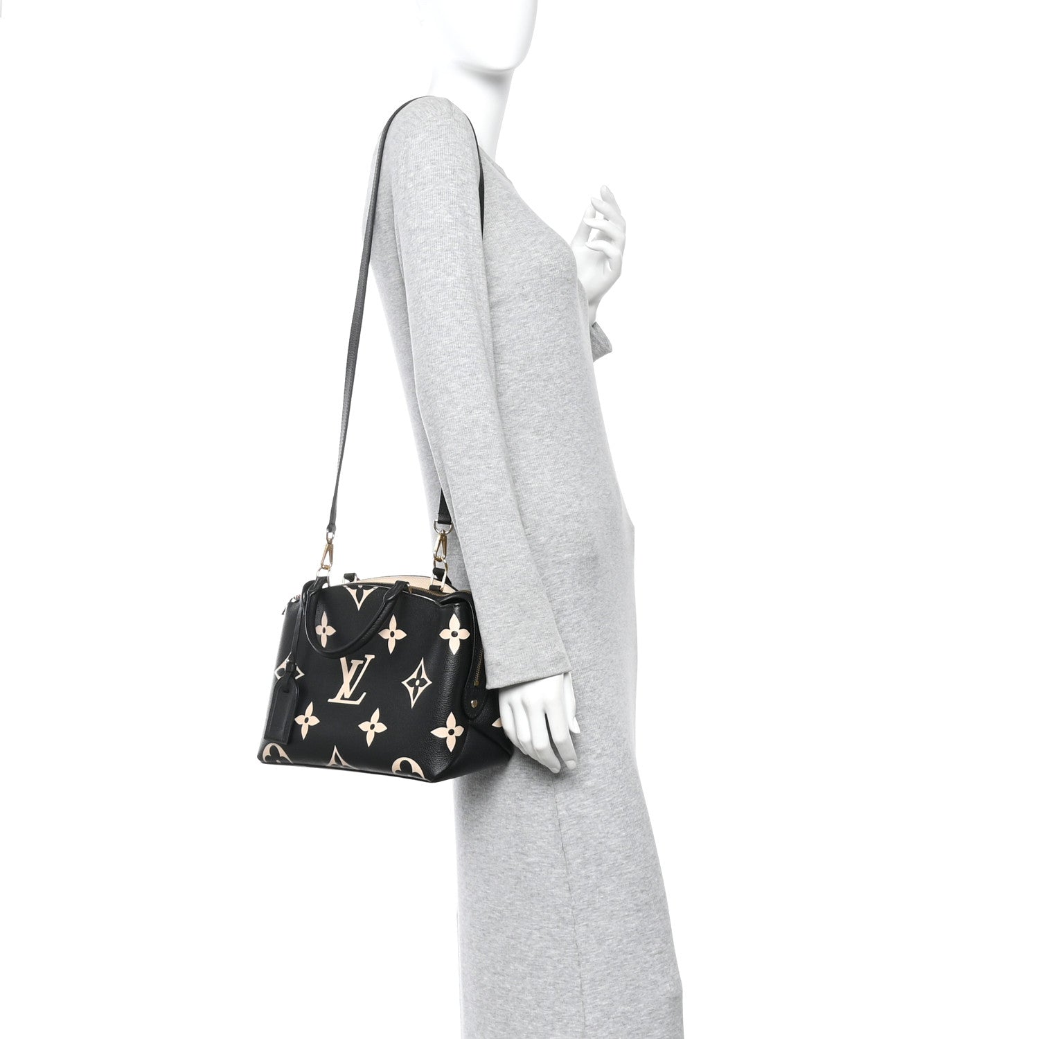 Louis Vuitton Empreinte Monogram Giant Petit Palais Black Beige 2 of 9