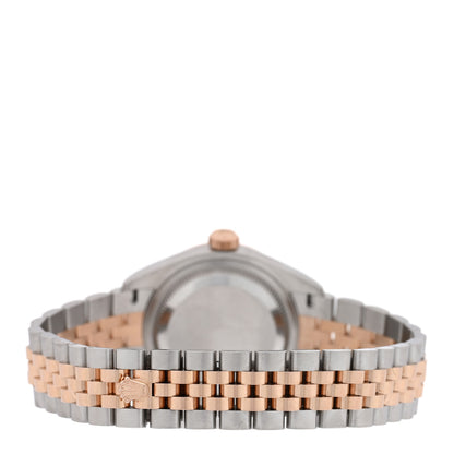 Rolex Stainless Steel 18K Everose Gold Diamond 28mm Oyster Perpetual Datejust Watch Green 279171 3 of 5