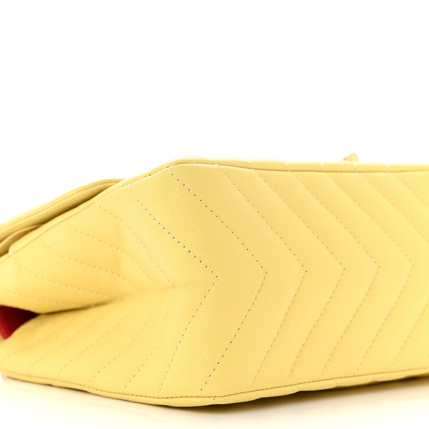 Chanel Sheepskin Chevron Quilted 2.55 Reissue 226 Flap Yellow 9 of 11