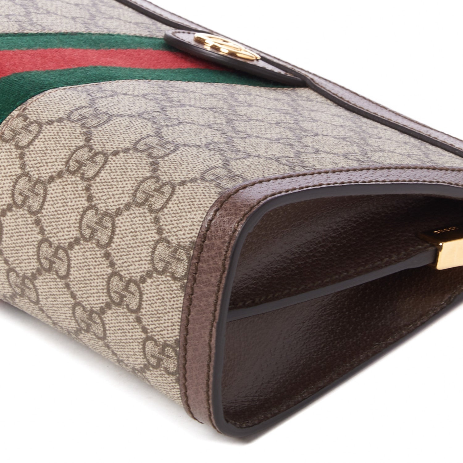 Gucci GG Supreme Monogram Web Small Ophidia Chain Shoulder Bag Brown 5 of 9
