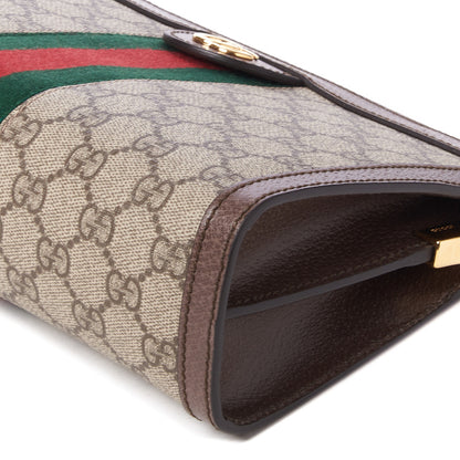 Gucci GG Supreme Monogram Web Small Ophidia Chain Shoulder Bag Brown 5 of 9
