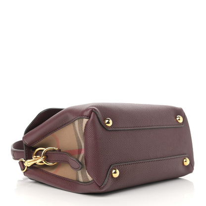 Burberry Derby Calfskin House Check Small Camberley Mahogany Red 4 of 11