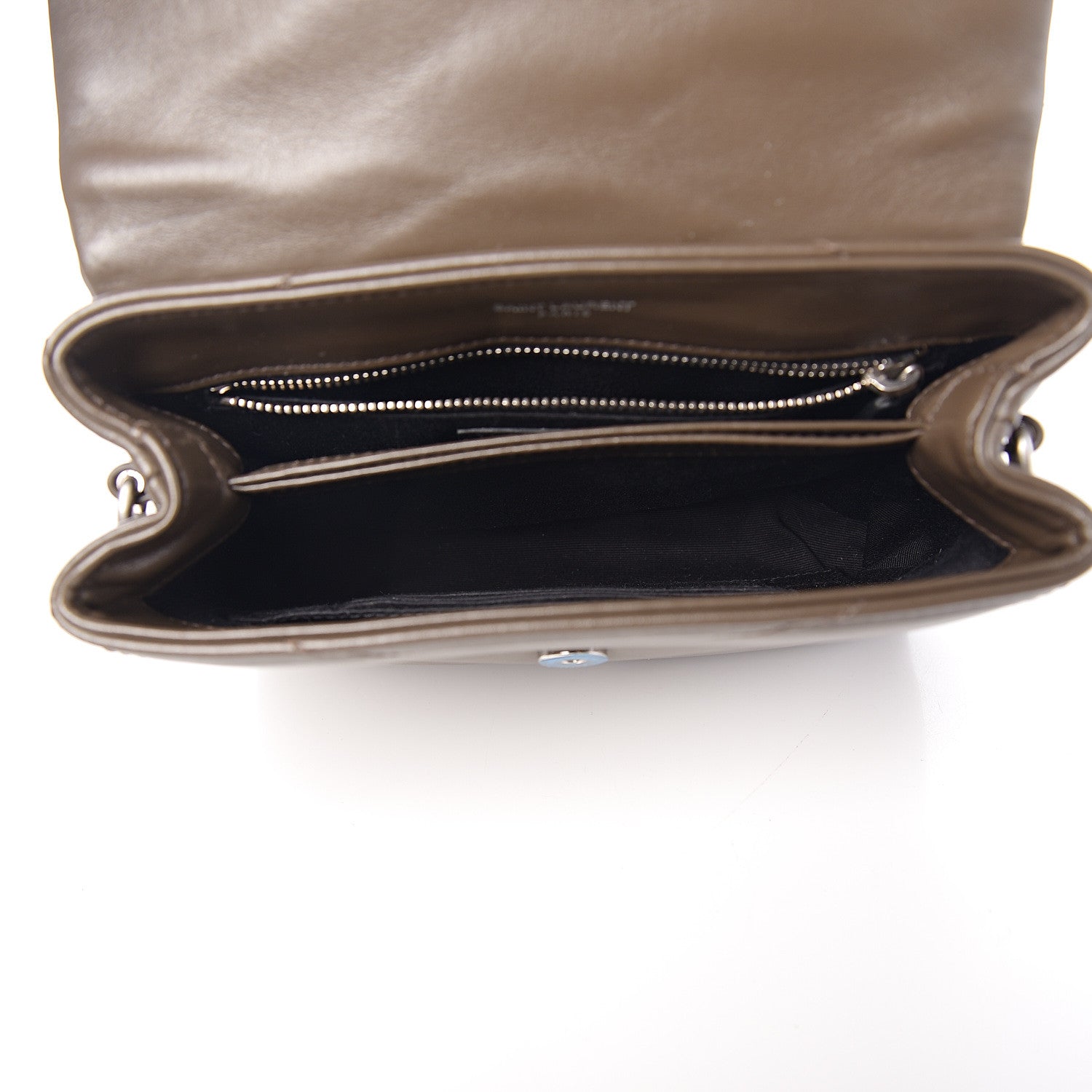 Saint Laurent Calfskin Y Quilted Monogram Toy Loulou Crossbody Bag Faggio 4 of 9
