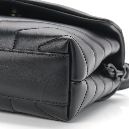 Saint Laurent Calfskin Y Quilted Monogram Toy Loulou Crossbody Bag Black 9 of 10
