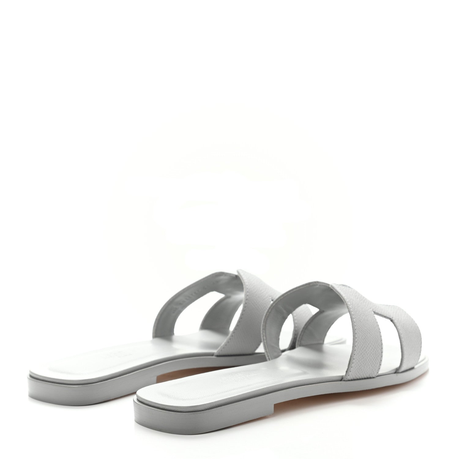 Hermes Epsom Oran Sandals 38 Bleu Glacier 4 of 8