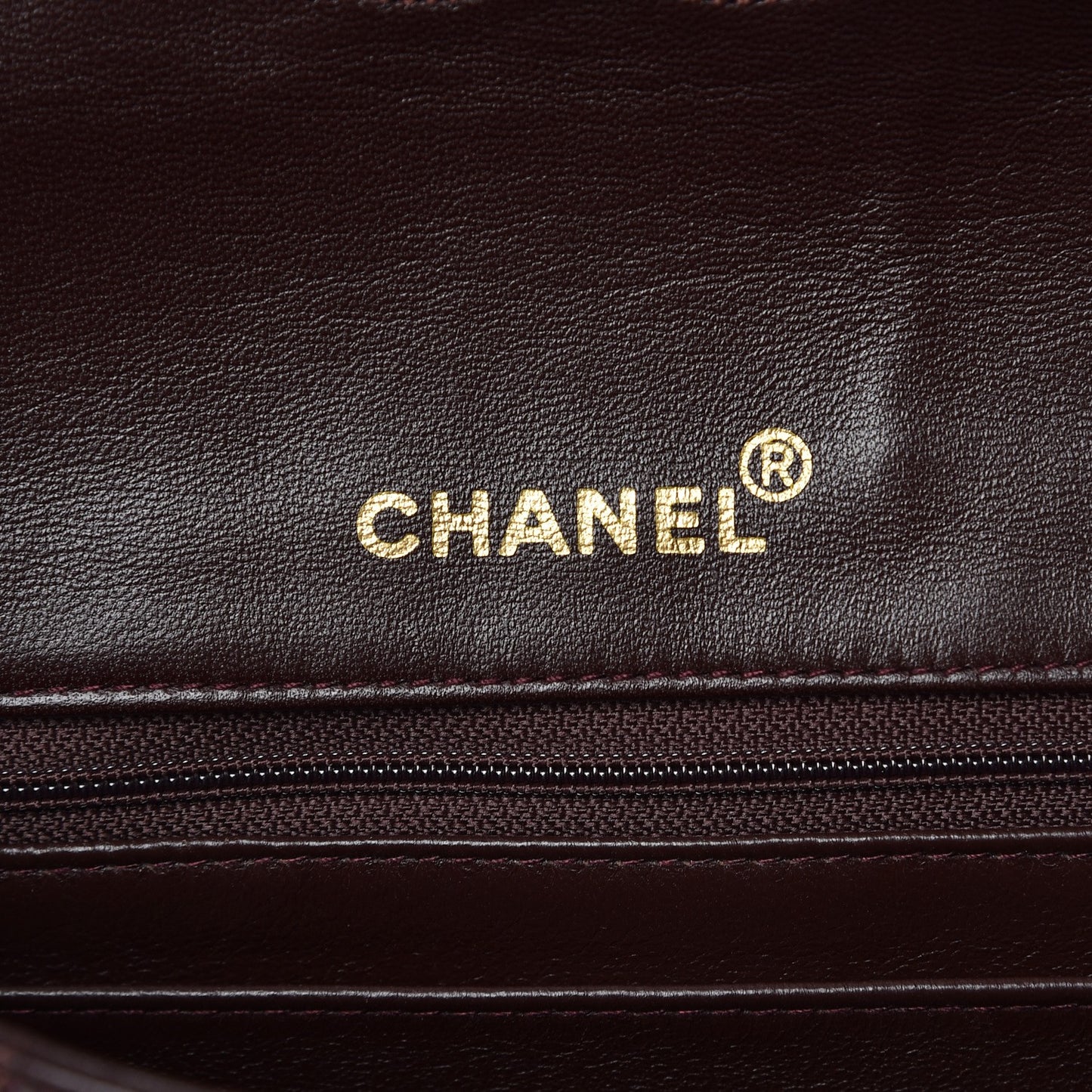 Lambskin Vertical Quilt Medium Flap Brown
