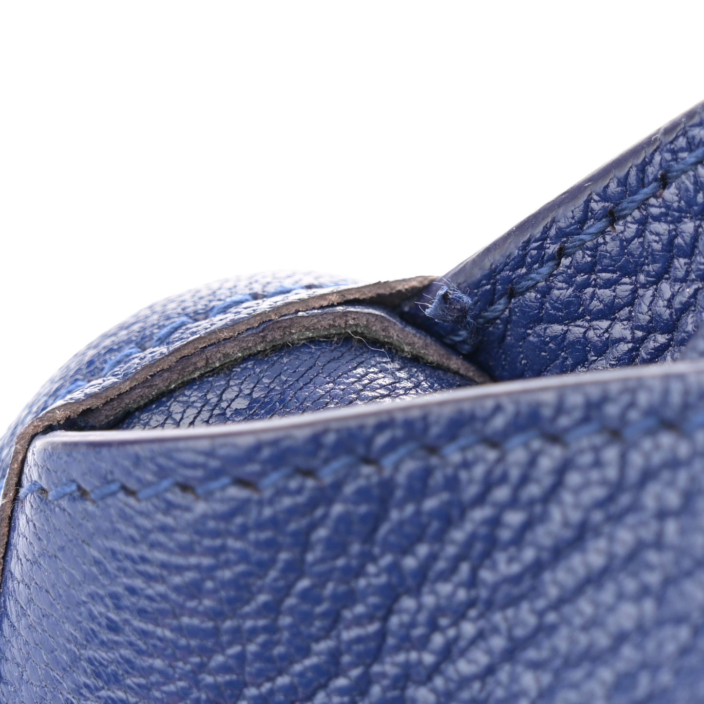 Chevre Gold Metallic Edge Hardware City Bleu Roi