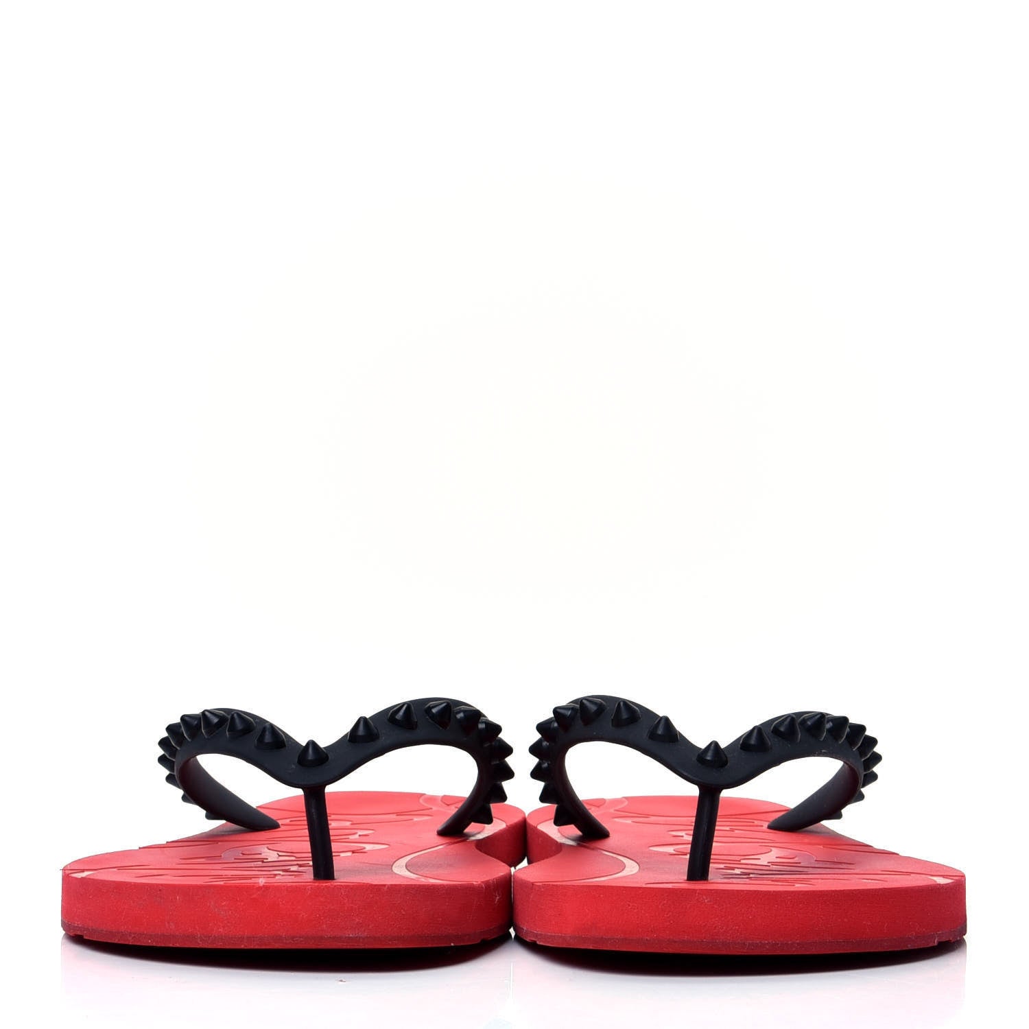 Christian Louboutin Rubber Spike Loubi Donna Flip Flop 42 Black 2 of 7