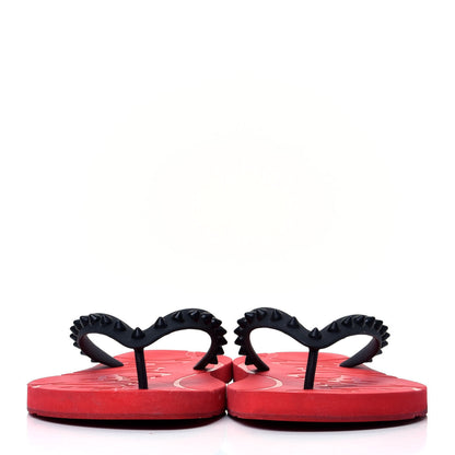 Christian Louboutin Rubber Spike Loubi Donna Flip Flop 42 Black 2 of 7
