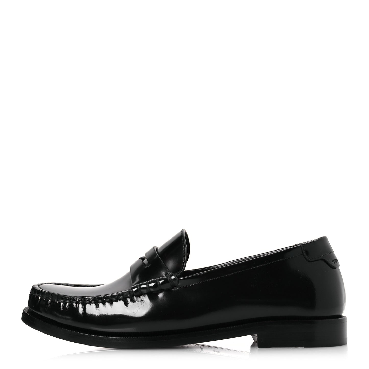 Patent Calfskin Penny Loafers 36.5 Black