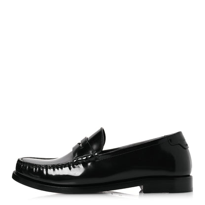 Saint Laurent Patent Calfskin Penny Loafers 36.5 Black 1 of 11