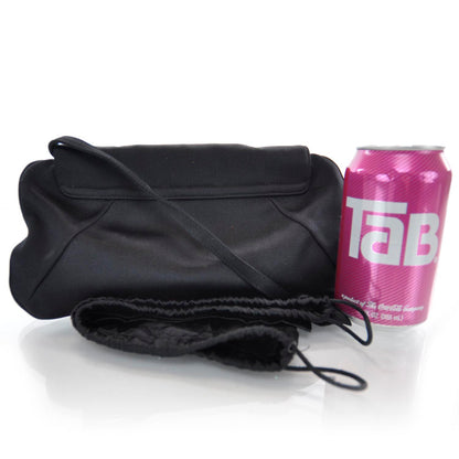 Saint Laurent Satin Horn Evening Bag Black 3 of 7