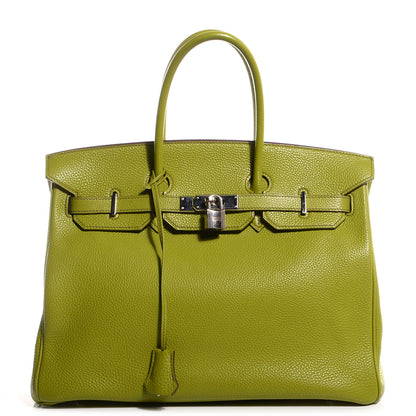Hermes Togo Birkin 35 Vert Anis 1 of 23