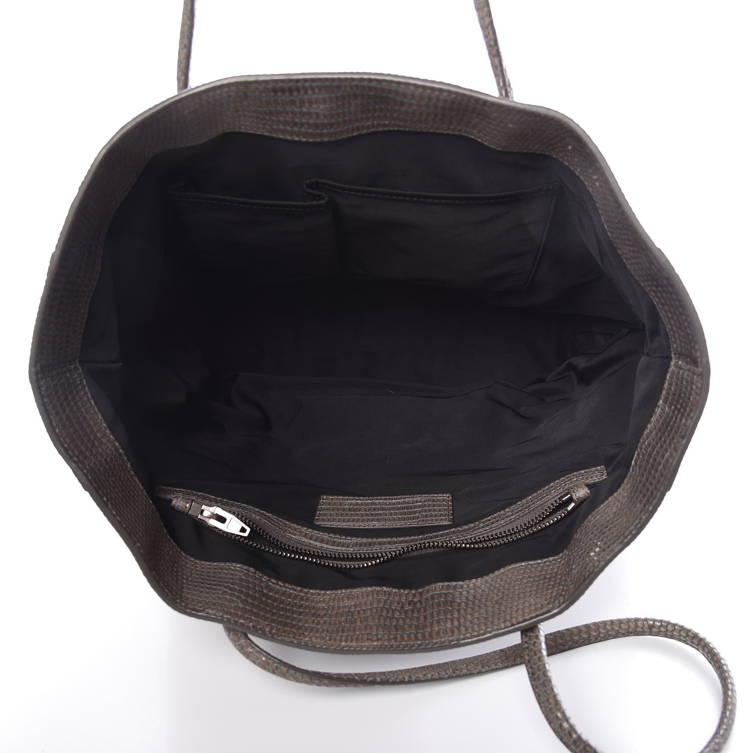 Alexander Wang Lizard Embossed Prisma Skeletal Tote Grey 7 of 11