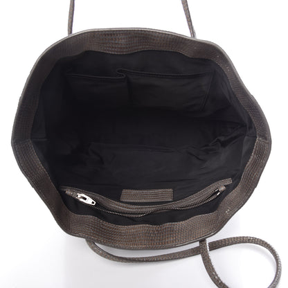 Alexander Wang Lizard Embossed Prisma Skeletal Tote Grey 7 of 11