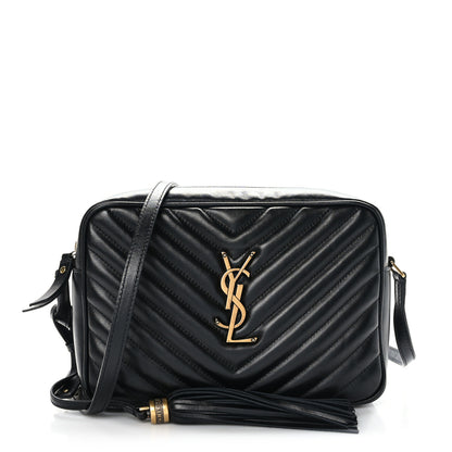 Saint Laurent Calfskin Matelasse Monogram Lou Camera Bag Black 1 of 9