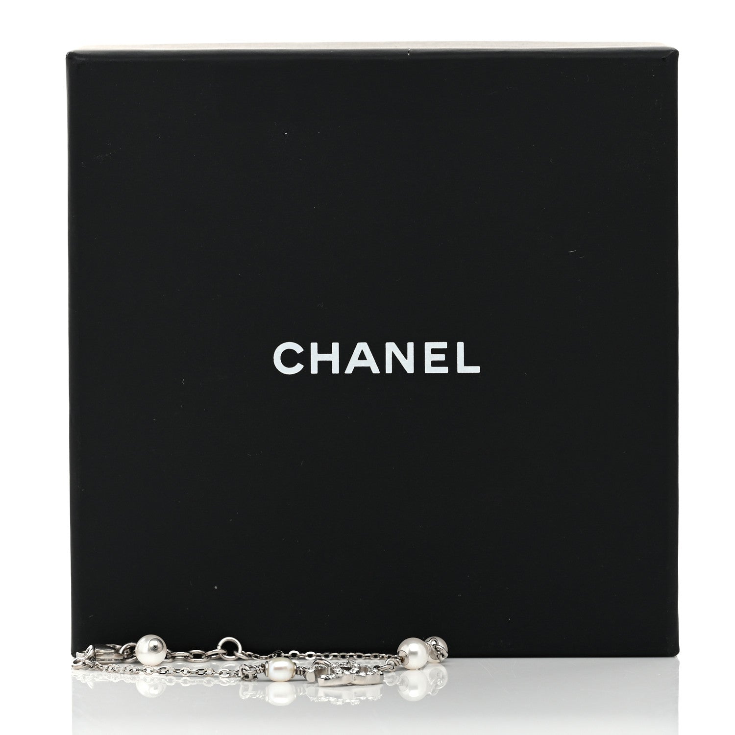 Chanel Crystal Pearl CC Bracelet Silver 6 of 6