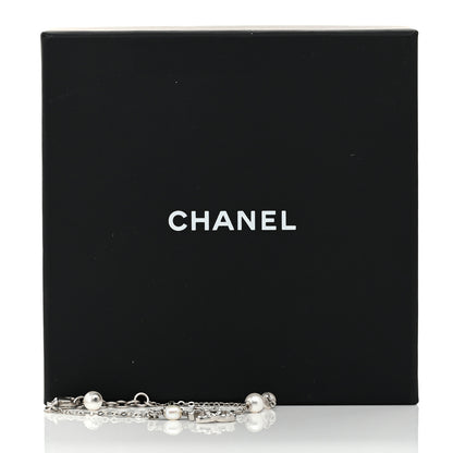 Chanel Crystal Pearl CC Bracelet Silver 6 of 6