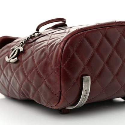 Chanel Glazed Calfskin Quilted Small Salzburg Backpack Burgundy 9 of 12