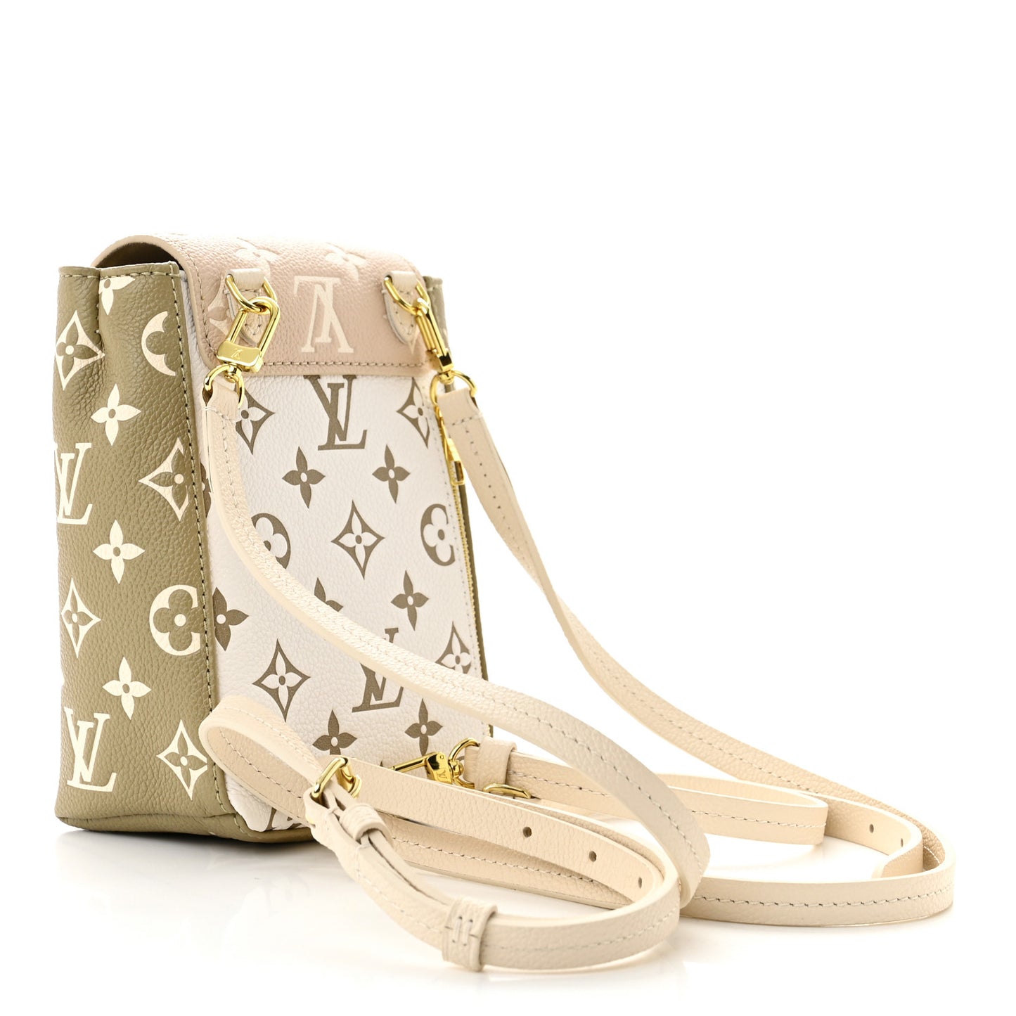 Empreinte Monogram Spring in the City Tiny Backpack Kaki Beige Cream