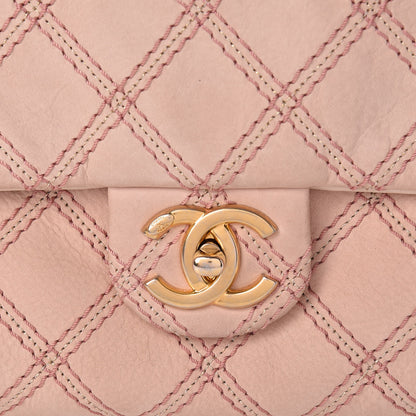 Chanel Calfskin Triple Stitched Medium Flap Pink 8 of 16